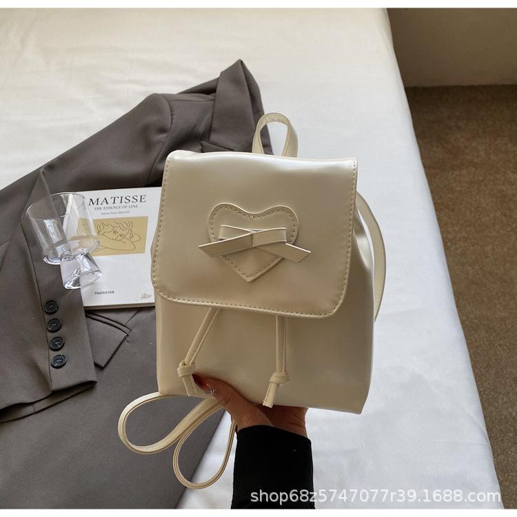 Korean Bow Shoulder Bag Women's Bag 2025 New Trendy Fashion Backpack Cute Handbag Shoulder Bag School Bag