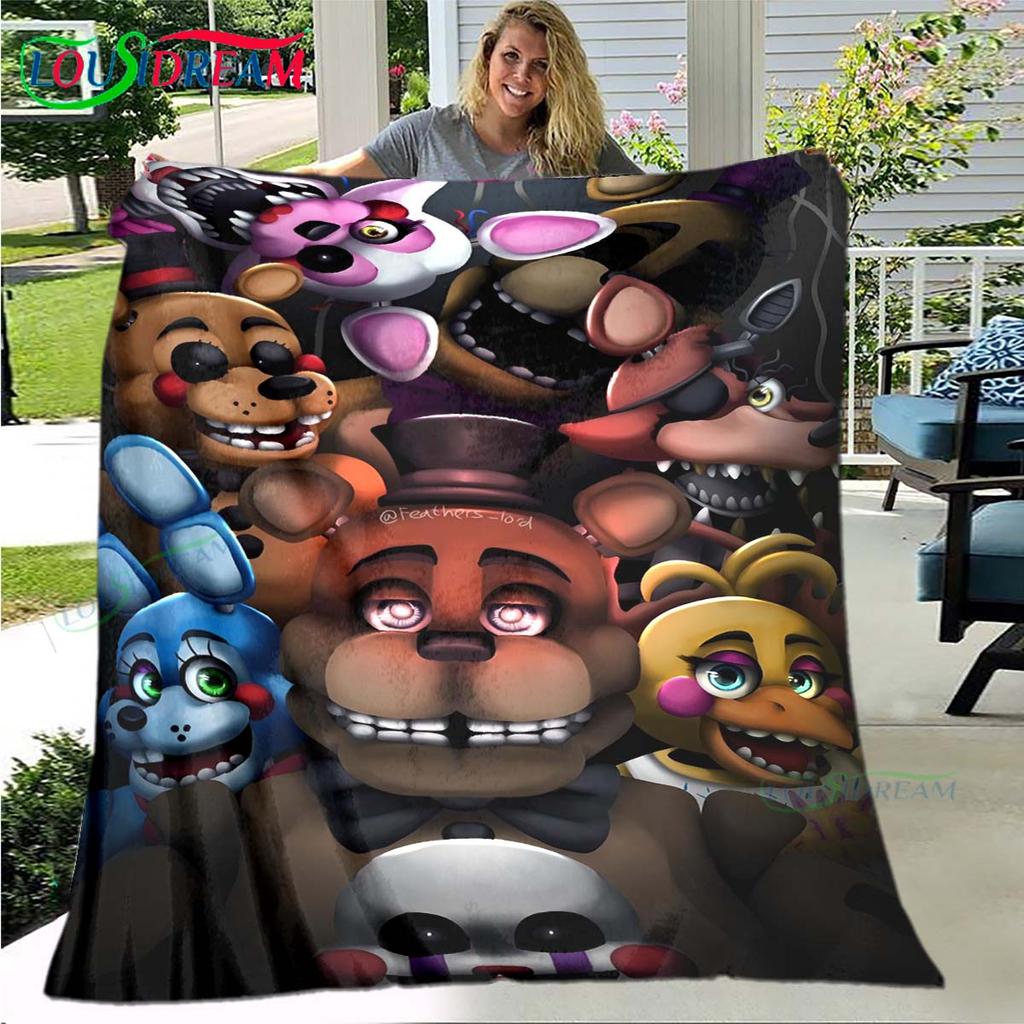 Горячие Персонажи Ужасов Узор Фланелевый Тонкий Плед Портативный Домашний Дорожный Офисный Плед для Игр во Время Обеденного Перерыва Подарок на День Рождения