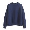 Cross-Border Solid Color Half-High Neck Sweatshirt – Custom Image Option Available