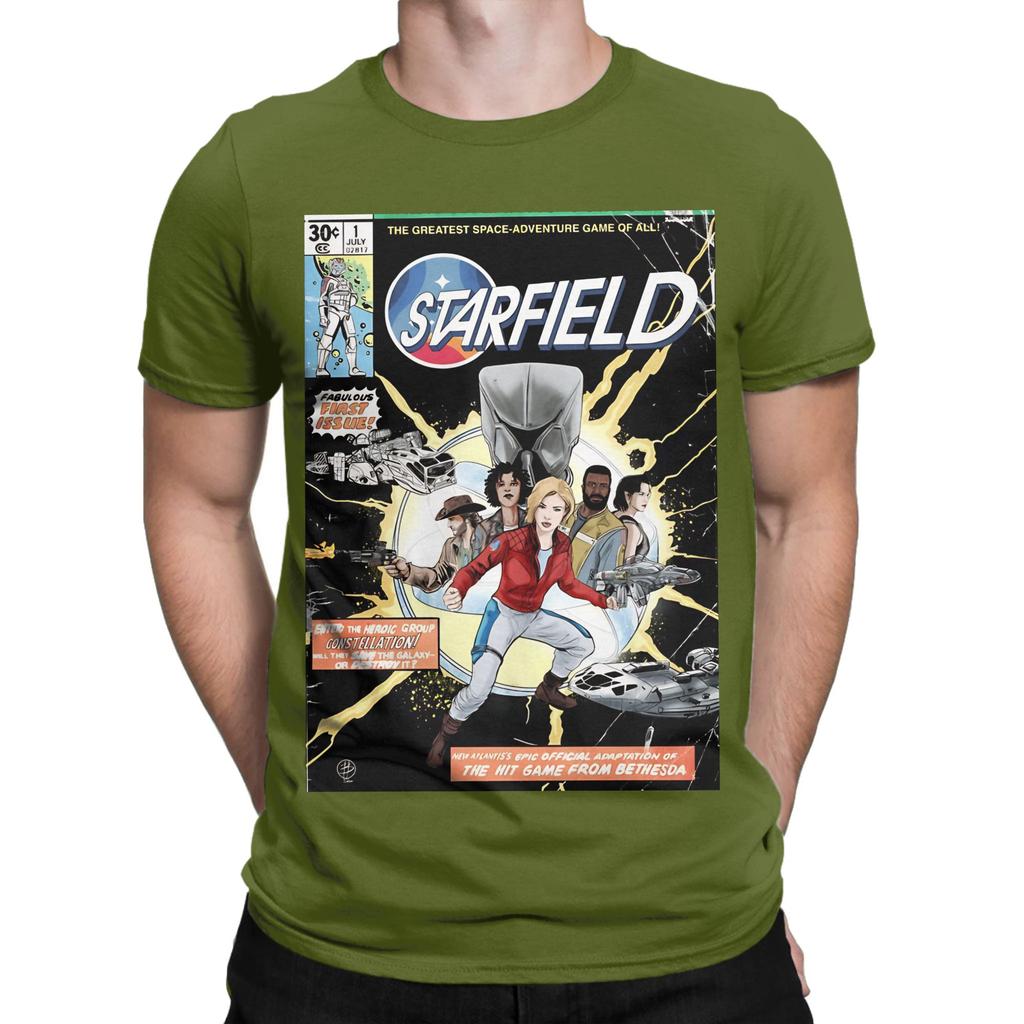 Starfield Comic Cover Funny Graphic 100 Cotton Tshirt Sstarfield Tees Tops For Unisex