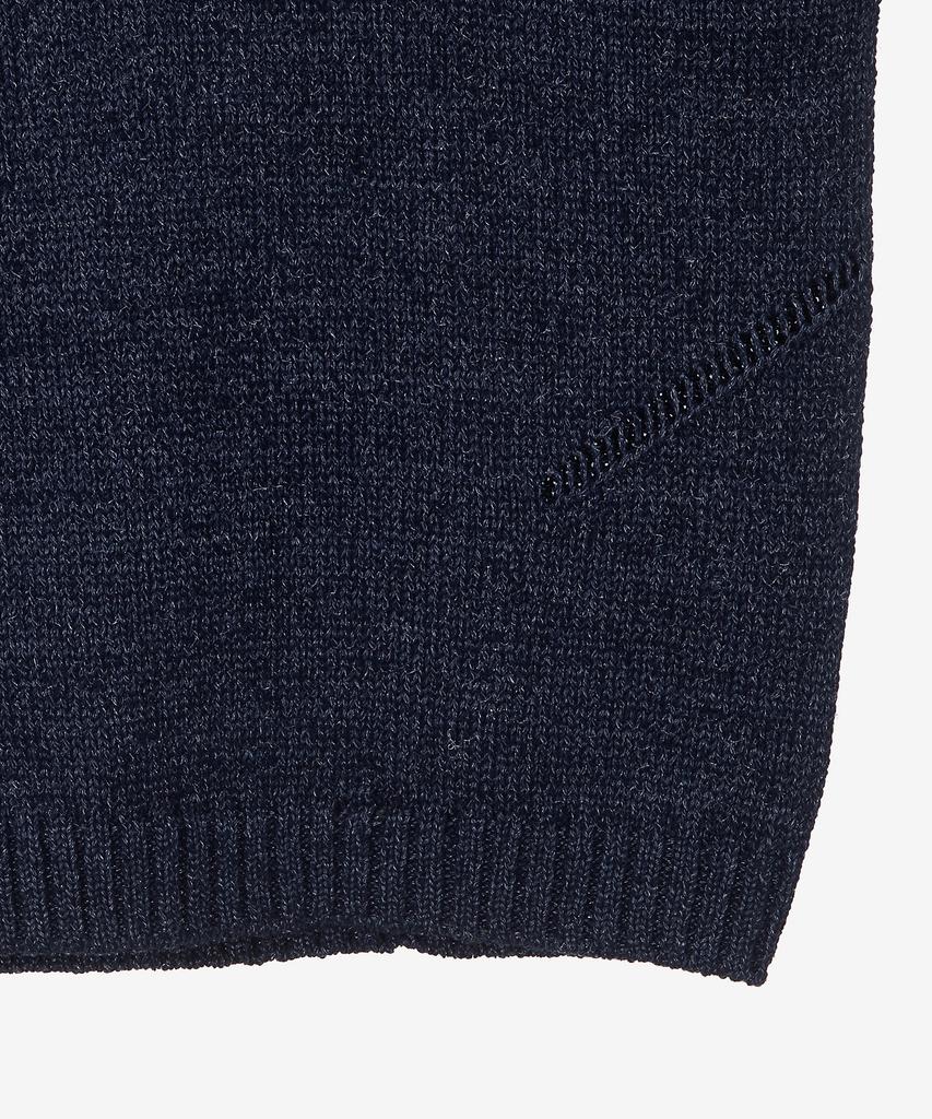 MINDBRIDGE [Hoite] Wool Blend Glitter Collar Semi-Oversized Knit