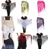 Adjustable Tassel Skirt Women's Belly Dancing Belt with Tassels & Sequins Colorful Waist Chain Triangle Dance Hip Scarf for Stage Performance
