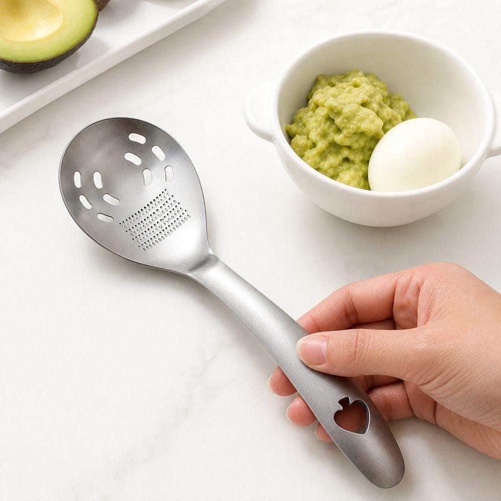 Slotted Bowl Multifunction Strainer Spoon Fine Grater Slotted Pasta Spoon Bottle Opener