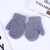 Solid Color Skiing Mittens Windproof Short Gloves New Kids Warm Gloves  Autumn and Winter
