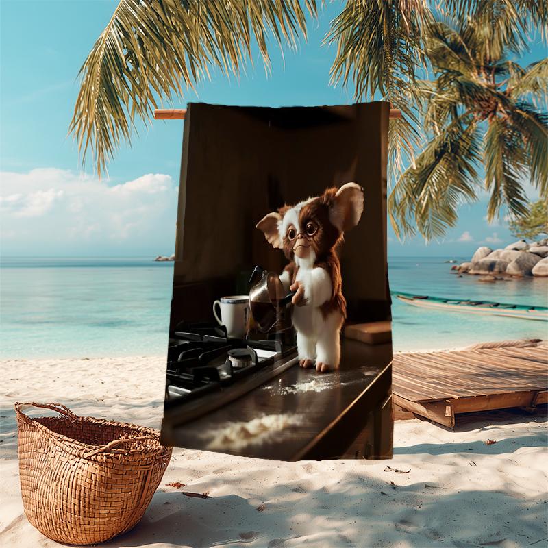 1Pc Gremlins Horror Fantasy Film Poster Beach Towel Microfiber Beach Towel Thin Absorbent For Beach Swimming Yoga Bath Sports 0917114