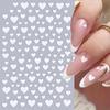 3D Black White Red Heart Villain Valentine'S Day Nail Art Stickers Nail Diy Colorful Nail Decals Nail Art Accessories