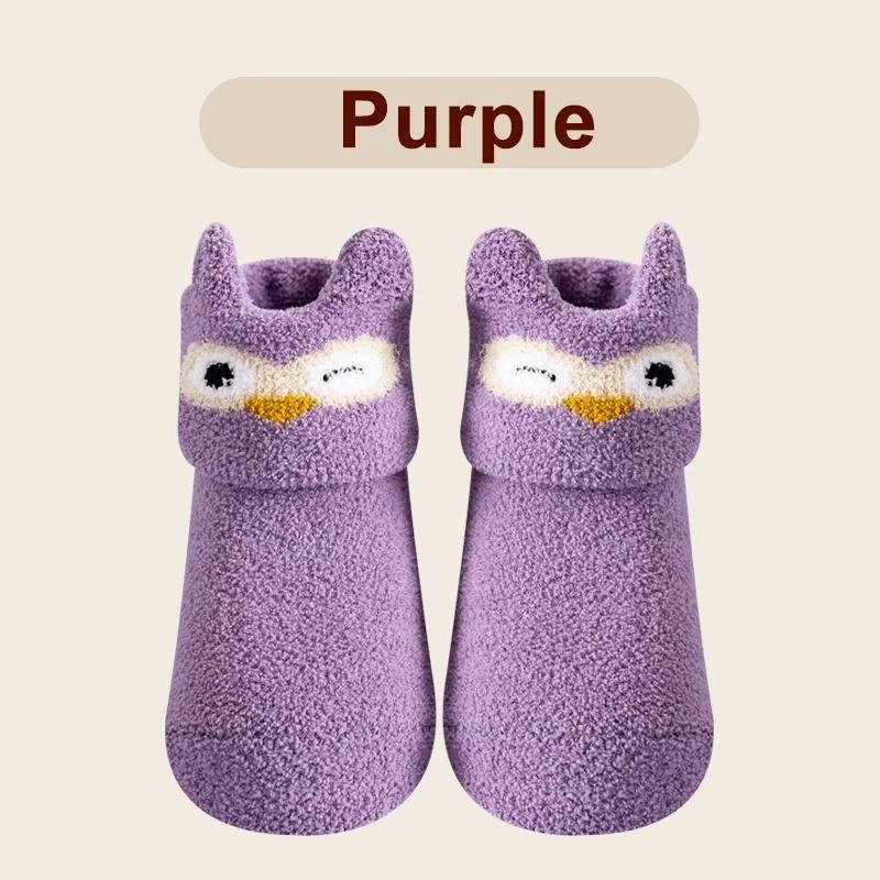 Высококачественные детские нескользящие носки из кораллового флиса, осенне-зимние теплые и толстые носки для новорожденных, домашние носки для новорожденных девочек и мальчиков