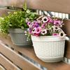 Wall Mounted Flower Pot Plastic Semicircle Hanging Basket Plants Nursery Pots Garden Decoration Pendant for Home Outdoor