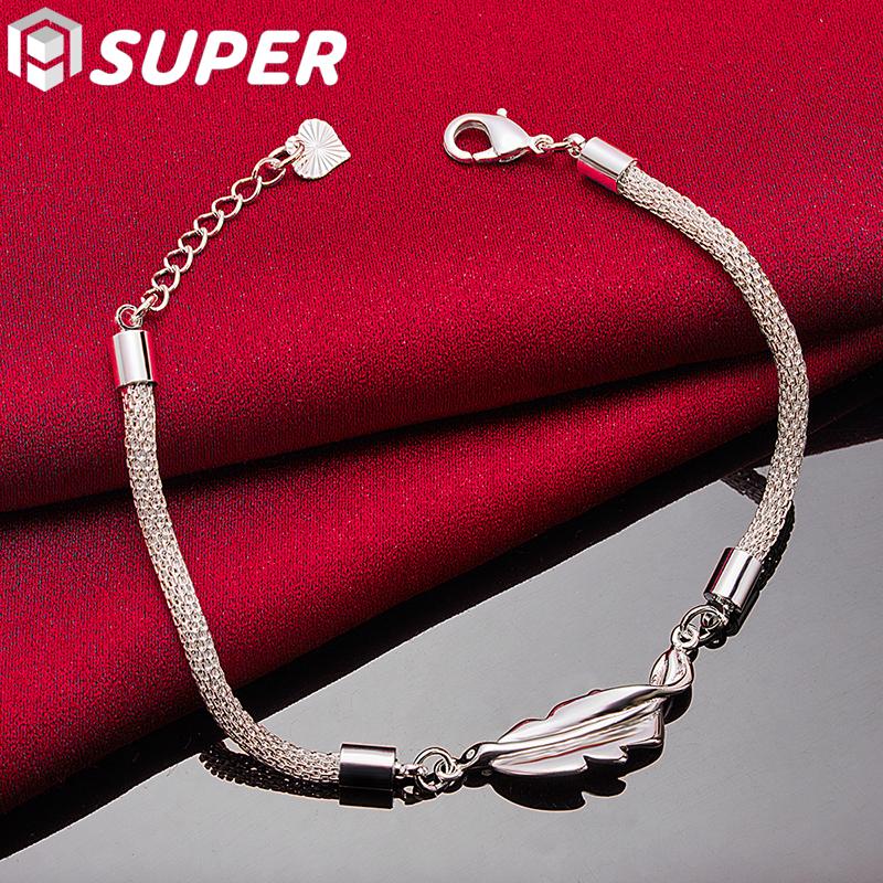 Ювелирные изделия из стерлингового серебра 925 пробы, сетчатый браслет-цепочка со змеиным сердцем