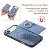 For iPhone Air Case Ring Kickstand Leather Back Cover with Magnetic Detachable Card Holder