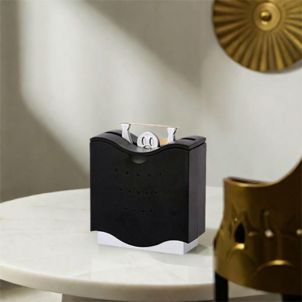 Semi-automatic Hercules Toothpicks Dispenser Black Toothpick Box Toothpick Holder Dining Table