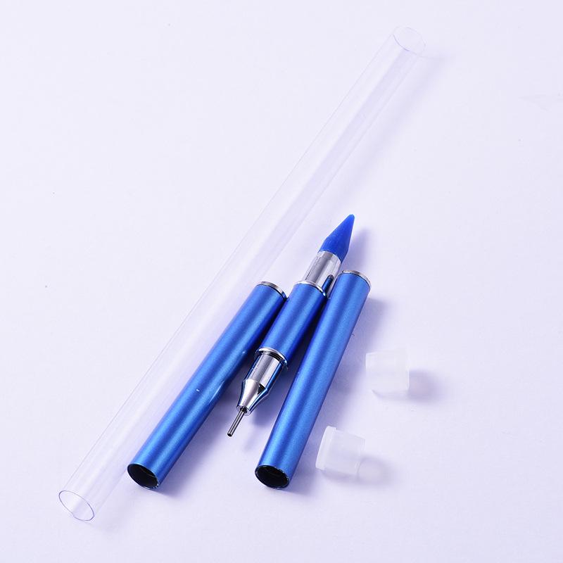Dual-Purpose Suction Drill Pen, Capped Pen Type, Manicure Point Drill Pen, Double-Ended Metal Crayon, Drill Remover Diy Accessories Tool