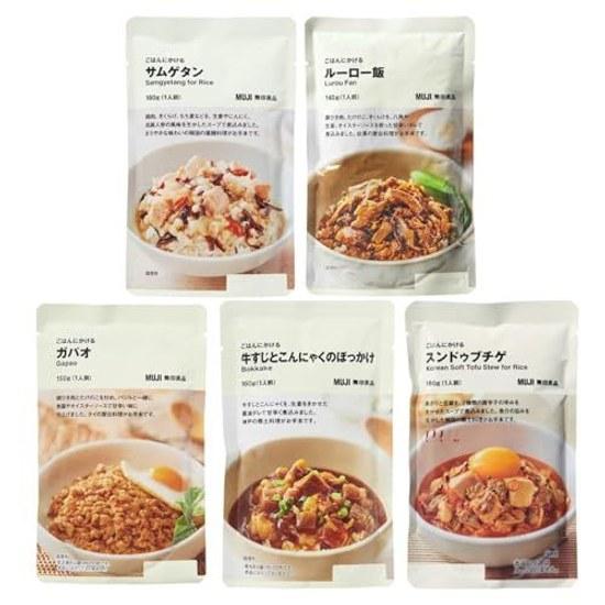 Set SaleAssortment MUJI Rice Topping Series Assortment 5 Sets (SamgyetangLu Rou FanGapaoBeef Tendon Konjac BokkakeSundubu Jjigae)Retort Food Side Dish
