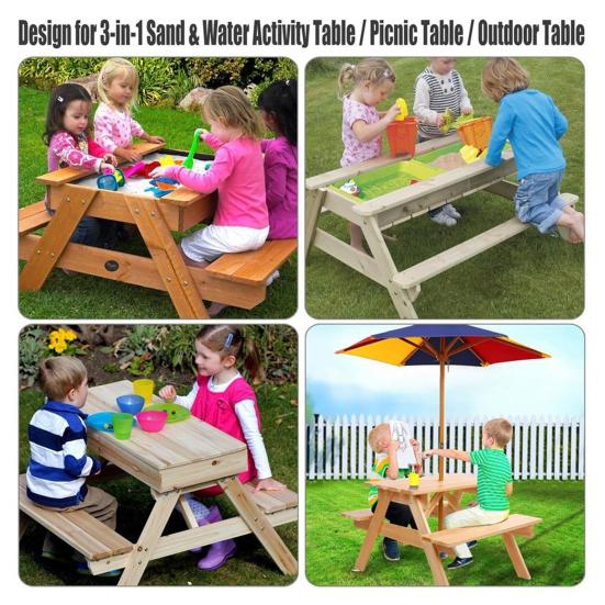 Покрывало для игрового стола для пикника Водонепроницаемое покрывало для стола с песком и водой Покрывало для стола для садовой мебели со шнурком для возраста 4-8 лет Игровой стол для улицы