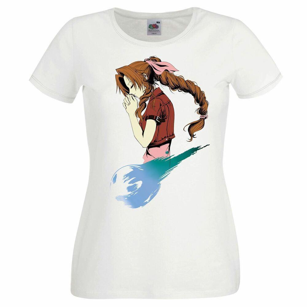 Белые футболки унисекс Final Fantasy Vii Aerith Aerith Gainsborough Gaming Ffvii