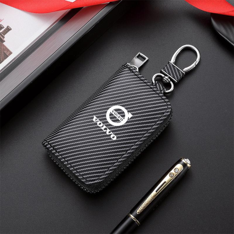 For Volvo EX90 V60 V40 XC90 S60 XC60 V50 V70 S90 XC40 S80 V90 High Quality PU Leather Key Case Covers Protective Bag Accessories