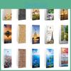 Fridge Beautiful Stickers 23tyle Scenery Refrigerator Cover Door Vinyl Self Adhesive Kitchen Furniture Decor Wrap Freezer Sticker Diy
