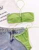 Women's Bikini Solid Color Sexy Women's Split Swimsuit Triangle Swimsuit