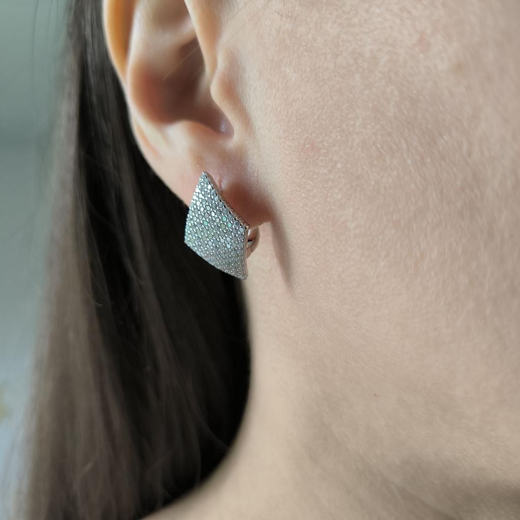 Серебряные серьги с фианитами (2184294)