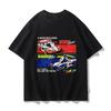 New Summer Men Cotton Print T Shirt Anime Racing Men Oversized T-shirt Fashion Casual and Relaxed Top Fashion