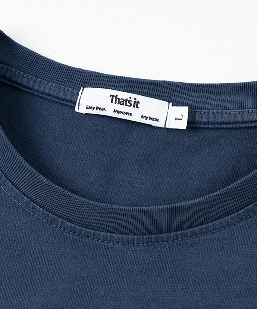 Женская повседневная укороченная футболка с коротким рукавом Descheuis Pigment (W) военно-морской флот