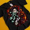 Demon Slayer Shirt Tanjiro Tshirt Nezuko T-Shirt Muzan Doma Tee Inosuke Zenitsu