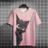 3D Printed Funny Animal T-Shirt Men's Cute Cat Pattern T Shirts Casual Loose Streetwear Short Sleeve Tee Oversized Clothing Tops