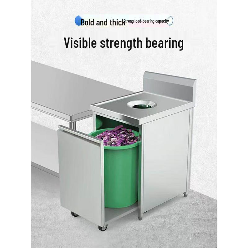 Shangjinsheng Commercial Stainless Steel Waste Collection Cart