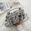 Женские сумки с граффити, сумки на плечо, женские сумки, роскошный дизайн 2024, женские кожаные сумки и кошелек, модные сумки через плечо для