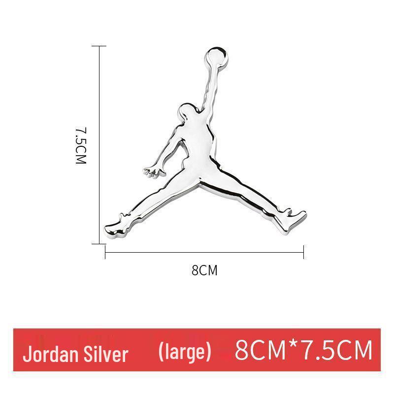 3D Металлическая Наклейка-Эмблема на Автомобиль Jordan Basketball - Декоративная Наклейка с Логотипом NBA AJ