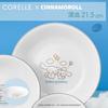 Тарелка CORELLE Pearl Metal, диаметр 21,5 см x высота 4 см, ударопрочная, легкая, подходит для микроволновой печи, духовки и посудомоечной машины, дизайн Cinnamoroll, глубокая pla