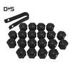DYS Auto Shop 20Pcs 17mm Car Vehicle Wheel Center Nut Protection Cover Caps with Removal Tool