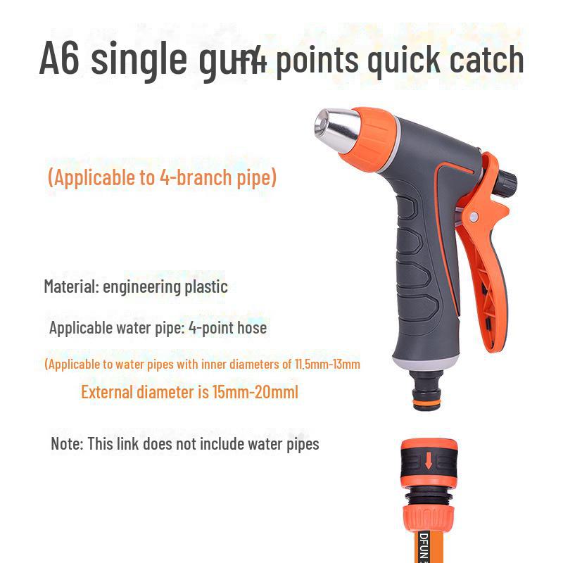 Телескопический шланг высокого давления для мойки автомобиля и комплект насадок для полива сада