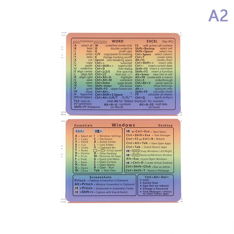 2 шт. Windows/Word справочная клавиатура компьютер ярлык наклейки клейкие съемные наклейки для быстрого справочника клавиатура руководство