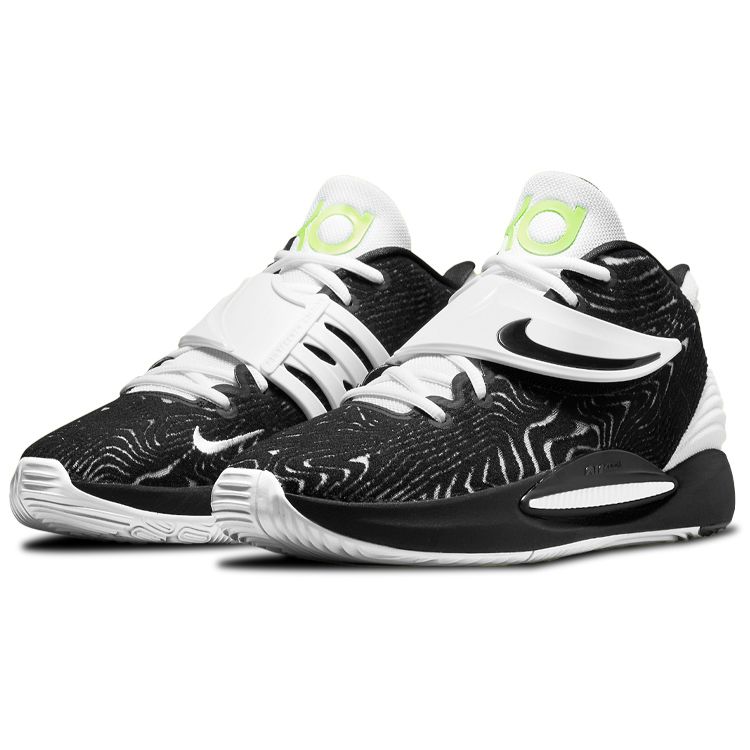 Nike KD 14 TB Черно-белые мужские кроссовки Volt DA7850-001