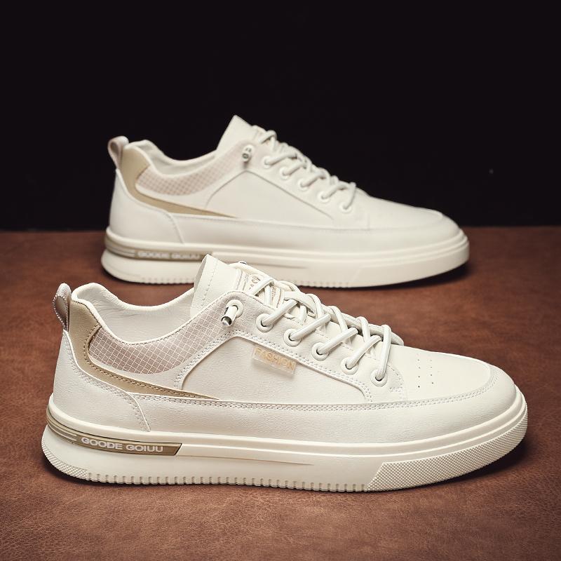 Повседневная спортивная обувь. Мужская универсальная износостойкая мужская обувь. Модная обувь для скейтбординга для мужчин. Кроссовки для отдыха. Кожаная обувь для мужчин.