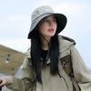 Outdoor sunscreen bucket hat women's camping basin hat breathable summer thin quick-drying mountaineering hat cycling sun hat men