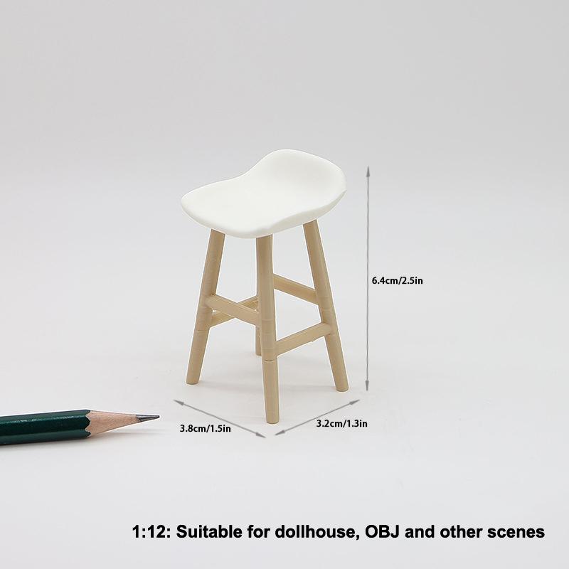 Миниатюрная кукольная мебель, игрушки, модель круглого стола на высоких ножках и барного стула для реалистичной декорации сцены жизни