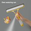Glass Scraper with Integrated Spray Bottle 3-in-1 System Rubber Spatula Glass Scraper Household Cleaning Tool