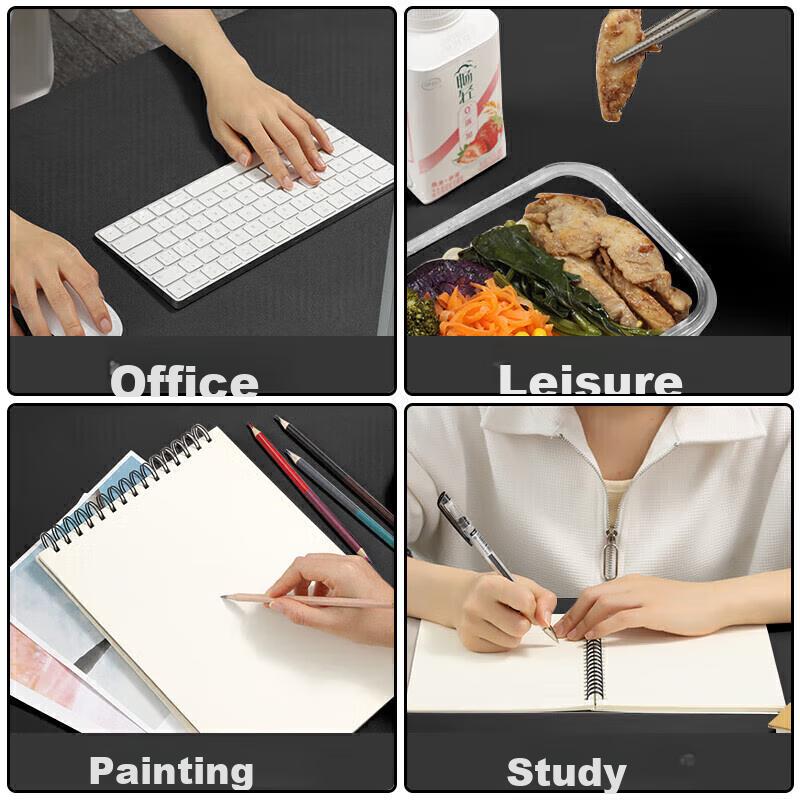 Mouse Pad Medium Size Desk Pad Laptop Mat Keyboard Pad Writing Table Mat Home Mat Waterproof Customizable Large Size, Black Medium Single-Sided
