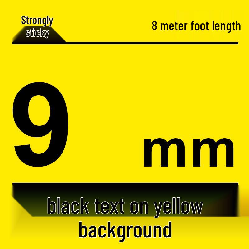 Compatible Brother 12mm Label Maker Ribbon: PT-E100B/D210/D450/115B, Laminated Self-Adhesive