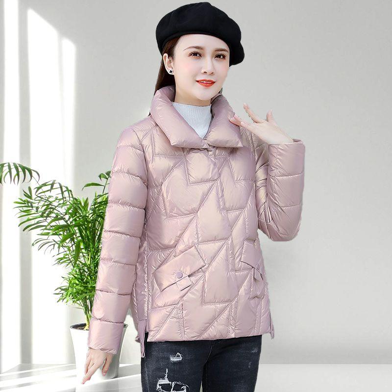 Легкая и тонкая теплая хлопковая куртка с воротником-стойкой нового стиля, не требующая стирки