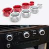 Car Center Console Air Conditioning Volume Control Knob Button Ring Cover Frame Sticker For BMW E60 E61 2008-2010