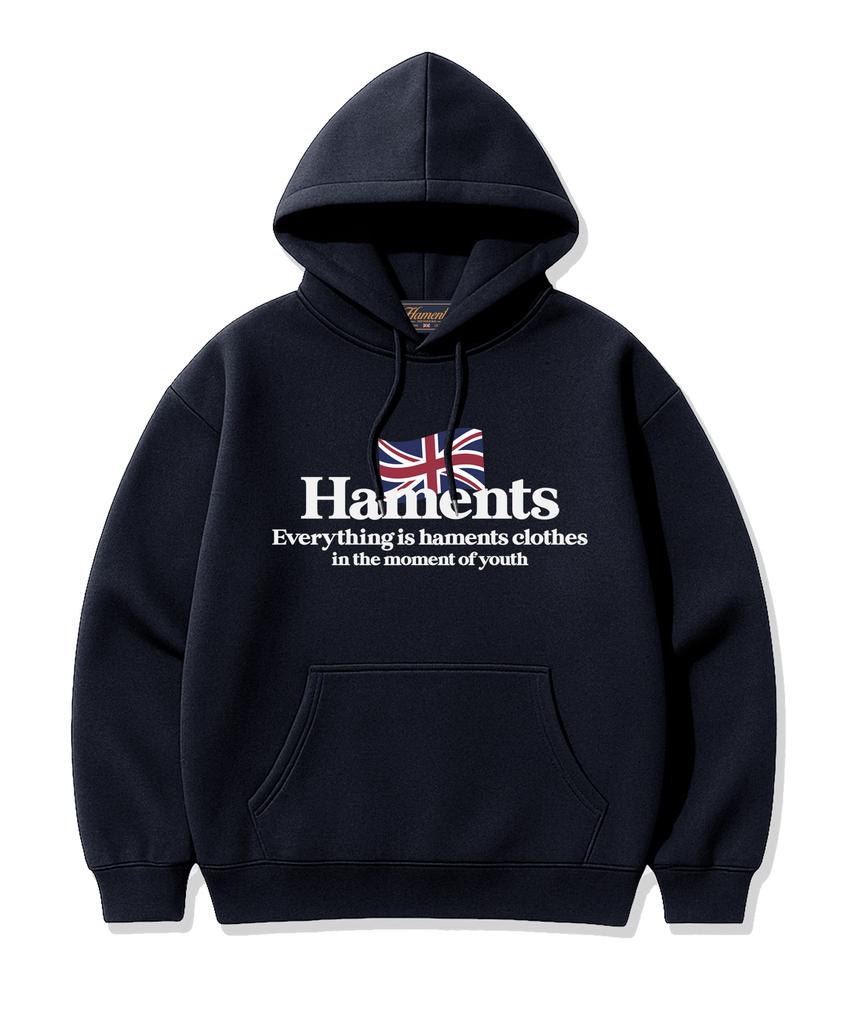 Худи с логотипом Haments England Темно-синий
