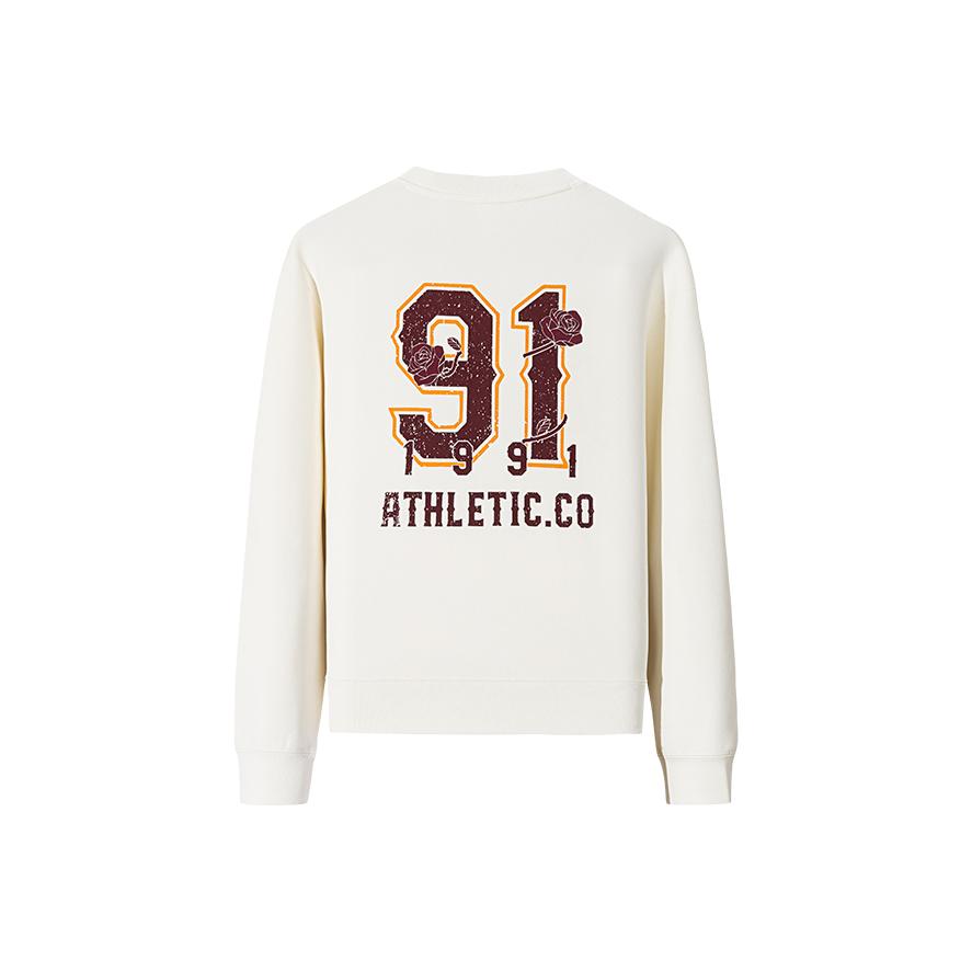 Anta Удобная мягкая толстовка с буквами и цифрами, простая, с круглым вырезом, свободного кроя, женская толстовка 162548704N-1