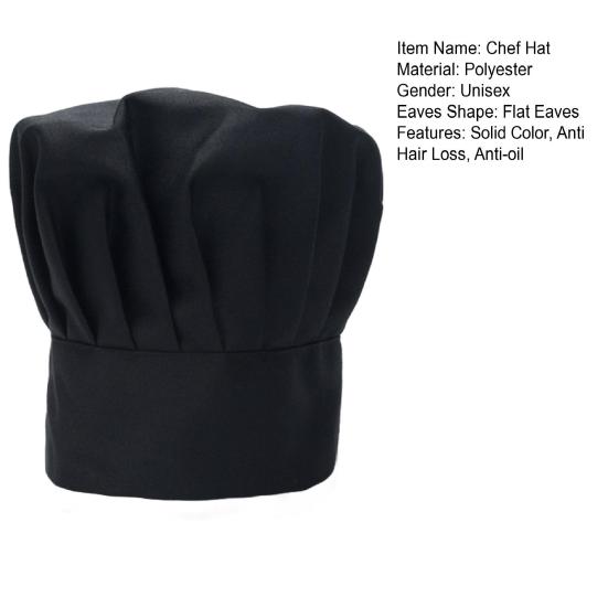 Кухня, Кейтеринг, работа, шляпа шеф-повара для мужчин и женщин, однотонная белая шляпа шеф-повара, против выпадения волос, костюм для выпечки и приготовления пищи, шляпа