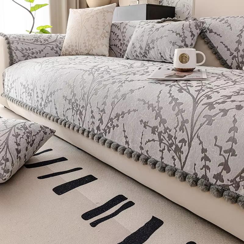 Подушка для дивана во французском стиле из шенилла Four Seasons, универсальный чехол для дивана, полотенце, нескользящий защитный чехол для дивана для декора гостиной