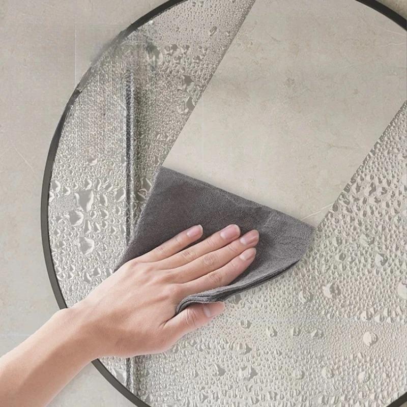 Утолщенная волшебная ткань для чистки из микрофибры, полотенце для очистки стекла, многоразовые моющиеся безворсовые тряпки для чистки кухонных стекол автомобиля