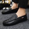 Мужская повседневная обувь на плоской подошве с животным принтом, мужские кожаные туфли с круглым носком, черные лоферы, дизайнерская летняя распродажа 2025, тренд, обычные, для взрослых, из полиуретана