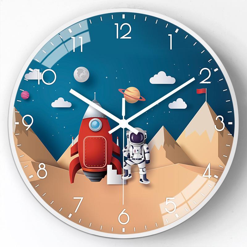 16-дюймовые 40 см Ультра-тихие настенные часы Гостиная Креативные Мультяшные часы Простые Домашние Спальня Настенные часы